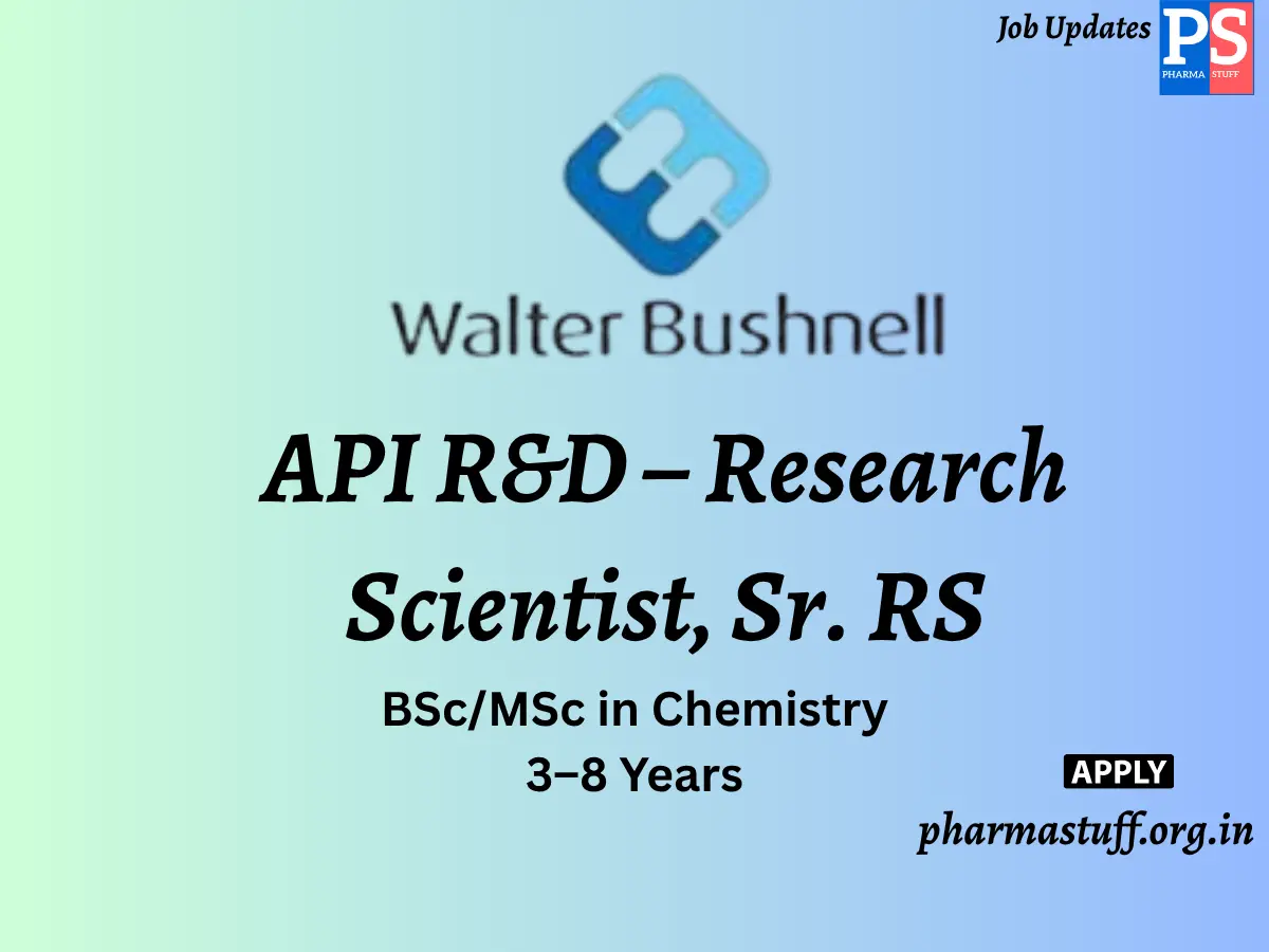 Walter Bushnell Hiring API RD – Research Scientist Sr. RS 1