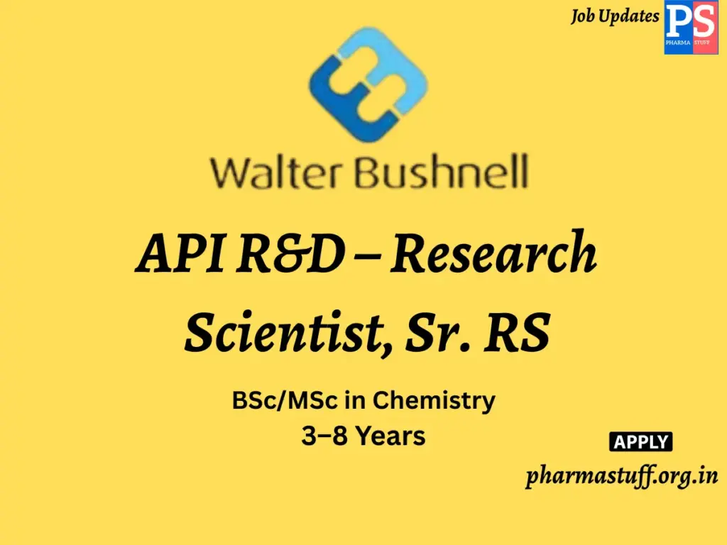 Walter Bushnell Hiring API R&D – Research Scientist, Sr. RS