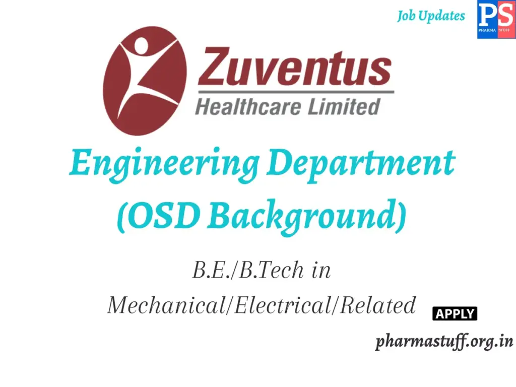 Zuventus Healthcare Hiring Engineering Department (OSD Background)