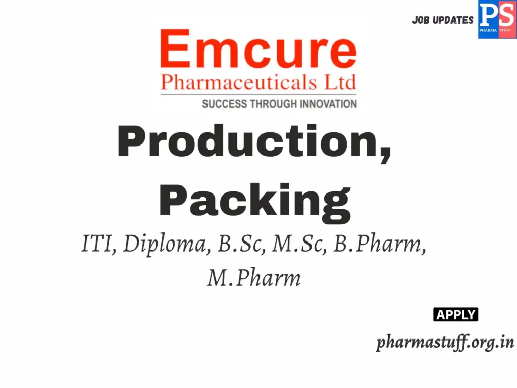 emcure-pharma-hiring-production-packing-mehsana