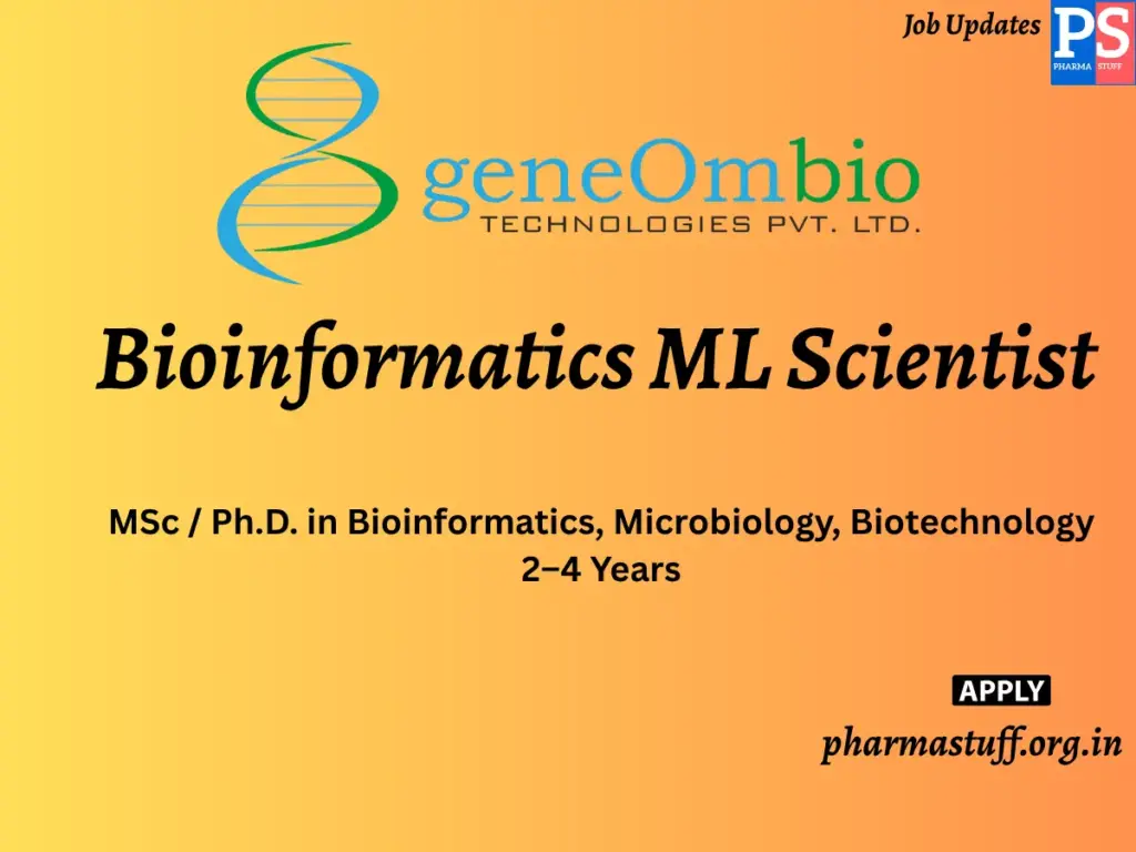 geneOmbio Technologies Hiring Bioinformatics ML Scientist
