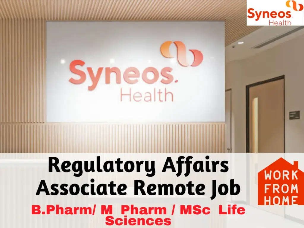 work From Home Regulatory Associate – EU Market at Syneos Health