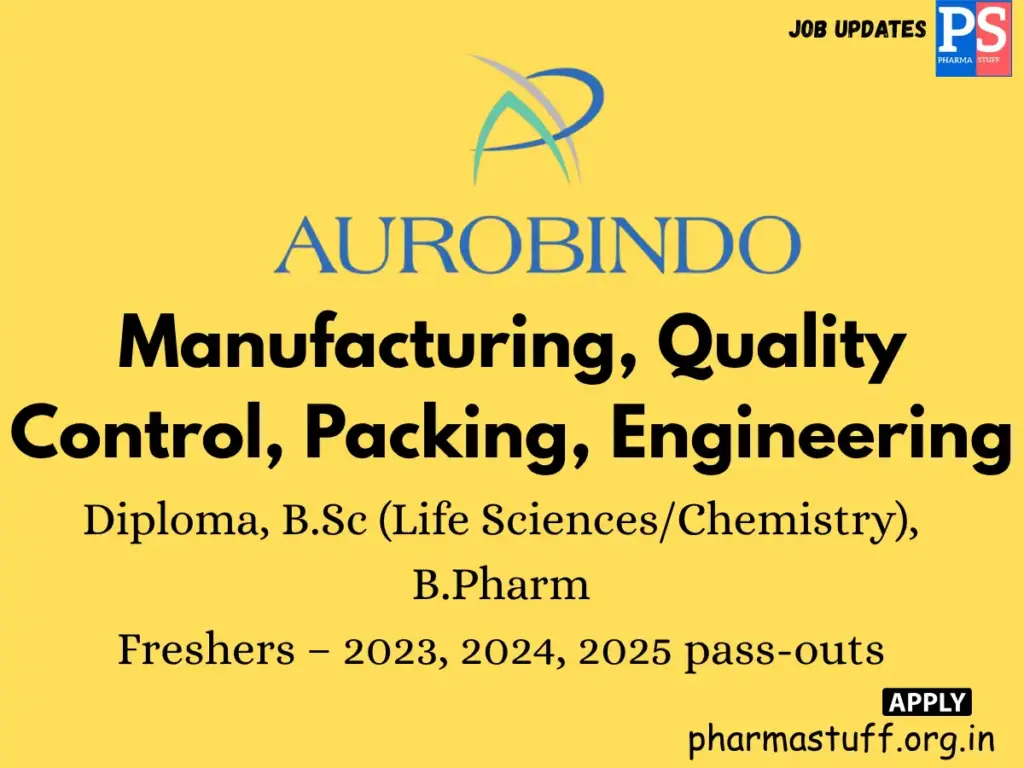 APL Healthcare Walk-In Manufacturing, Quality Control, Packing, Engineering