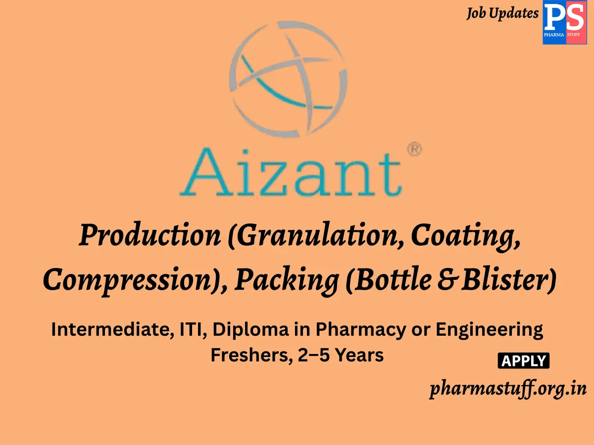 Aizant Drug Research Solutions Walk In Production Granulation Coating Compression Packing Bottle Blister