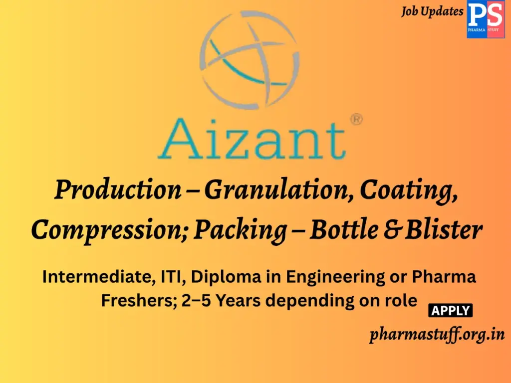Aizant Drug Research Solutions Walk-in Production – Granulation, Coating, Compression; Packing – Bottle & Blister