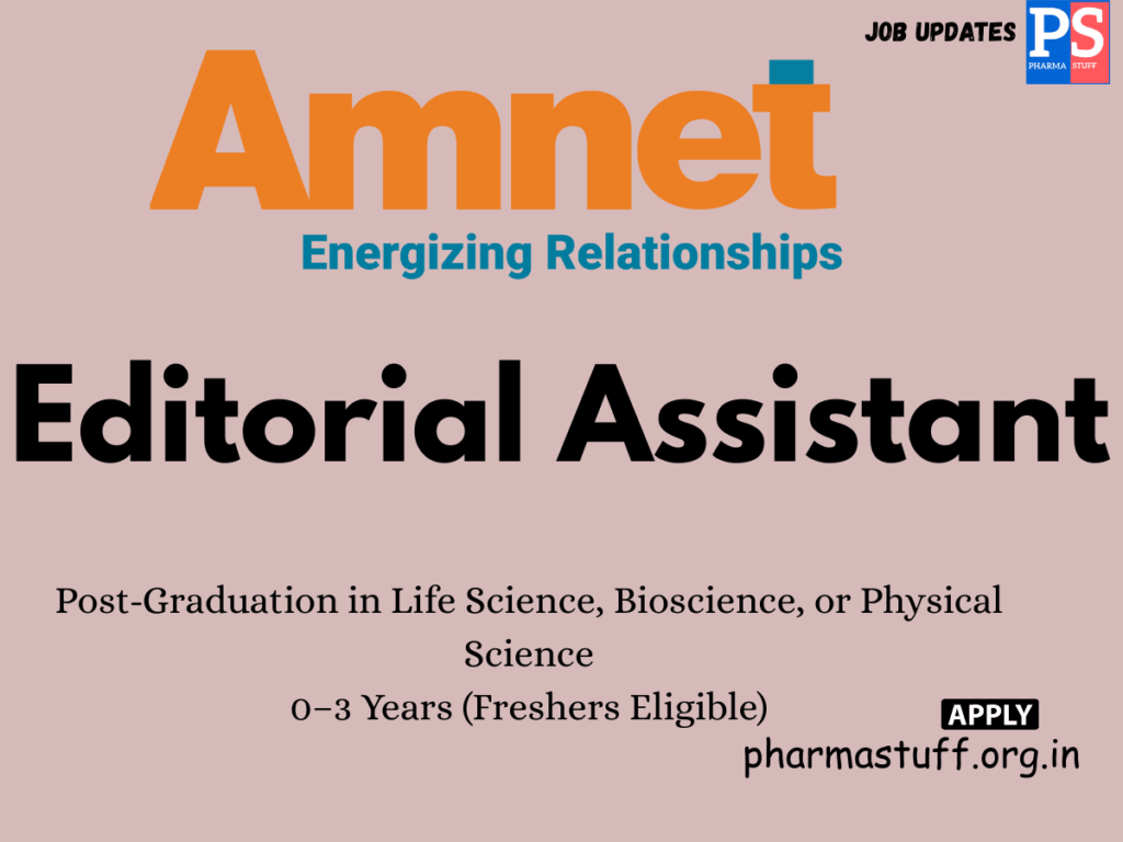 Amnet Systems Hiring Editorial Assistant