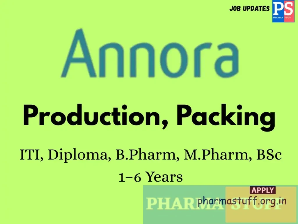 Annora Pharma Walk-In Production, Packing