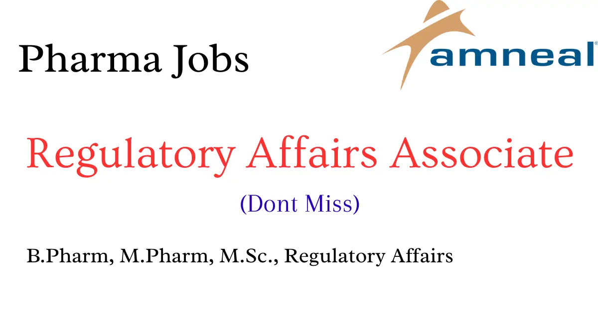 Apply for Associate Regulatory Affairs at Amneal