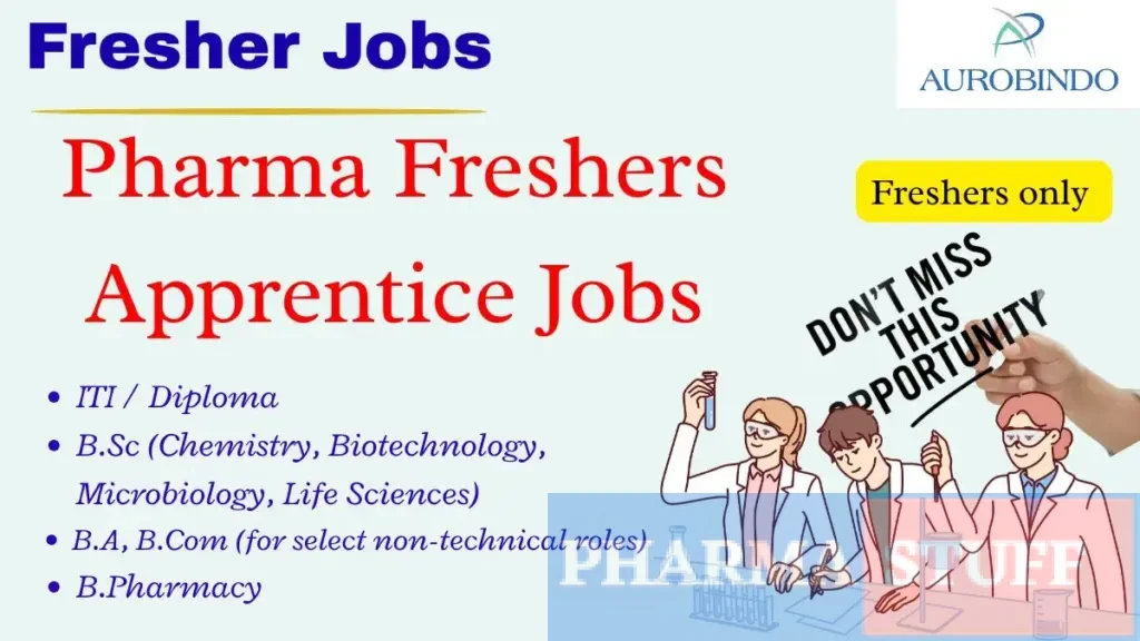 Aurobindo Pharma Freshers Apprentice Jobs