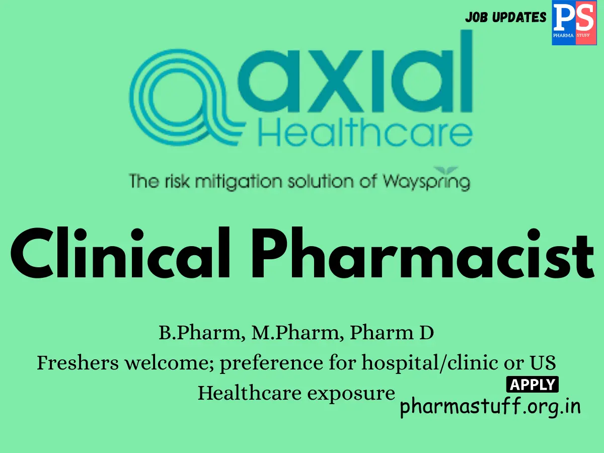 Axial Health Hiring Clinical Pharmacist