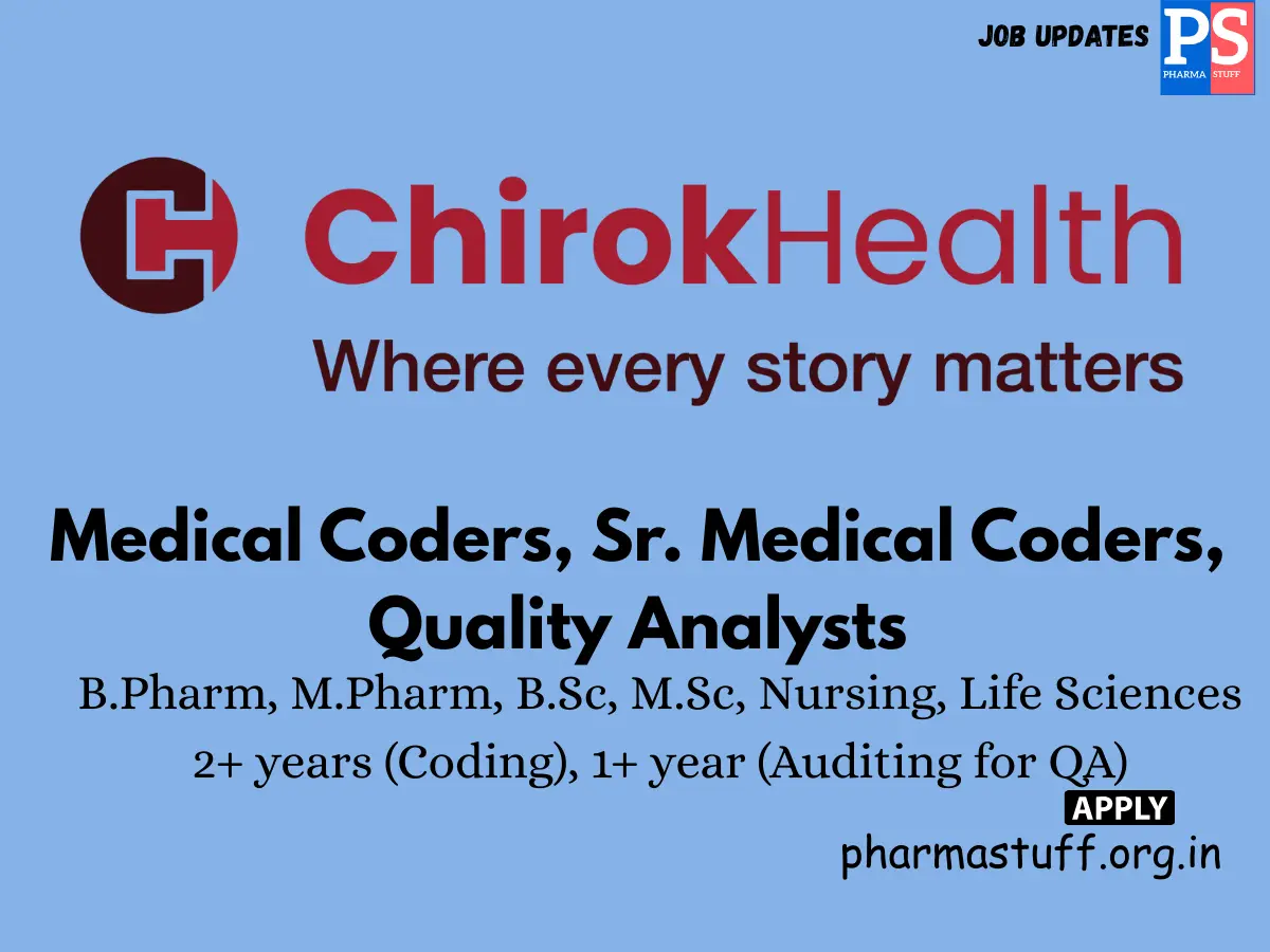 ChirokHealth walk in Medical Coders Quality Analyst