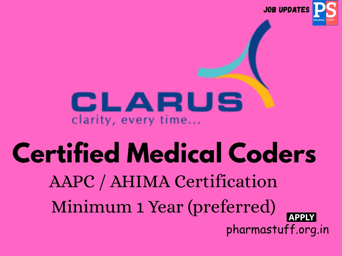 Clarus Healthcare Walk in Certified Medical Coders