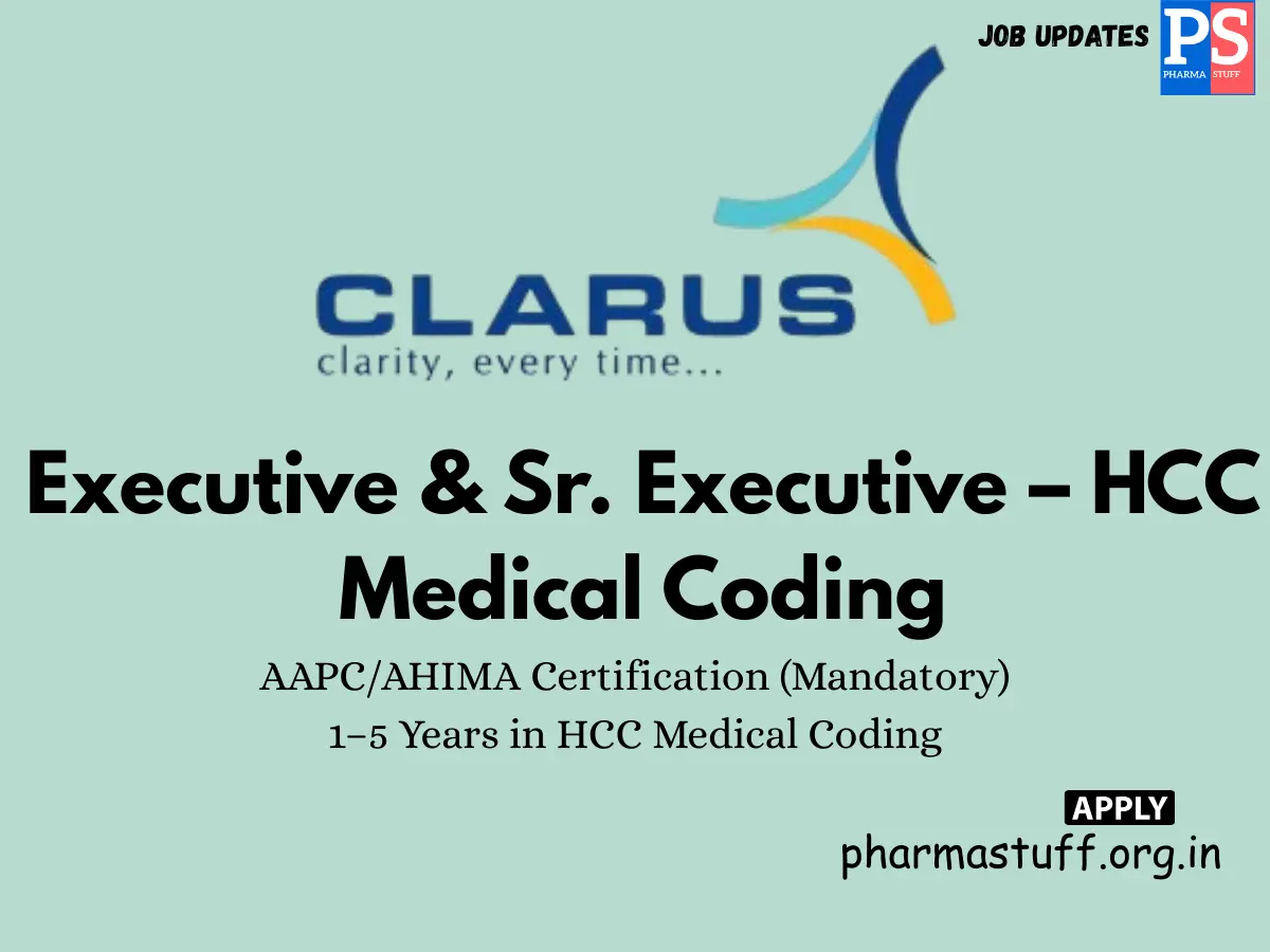 Clarus Walk In Executive Sr. Executive – HCC Medical Coding