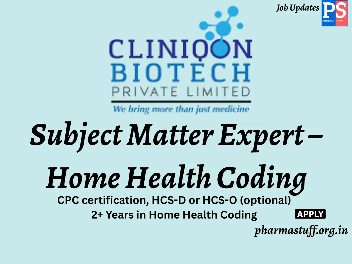 Cliniqon Hiring Subject Matter Expert – Home Health Codin