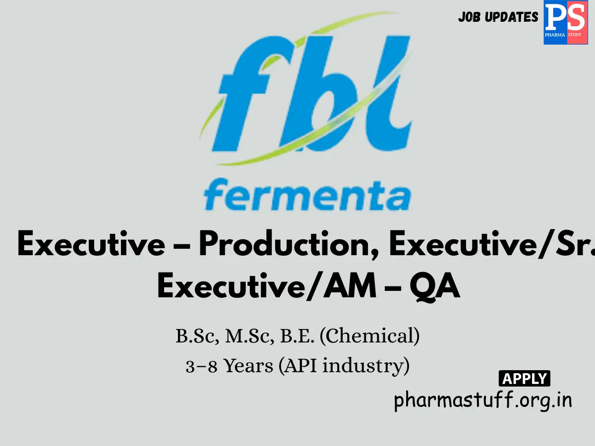 Fermenta Biotech Walk in Production Quality Assurance