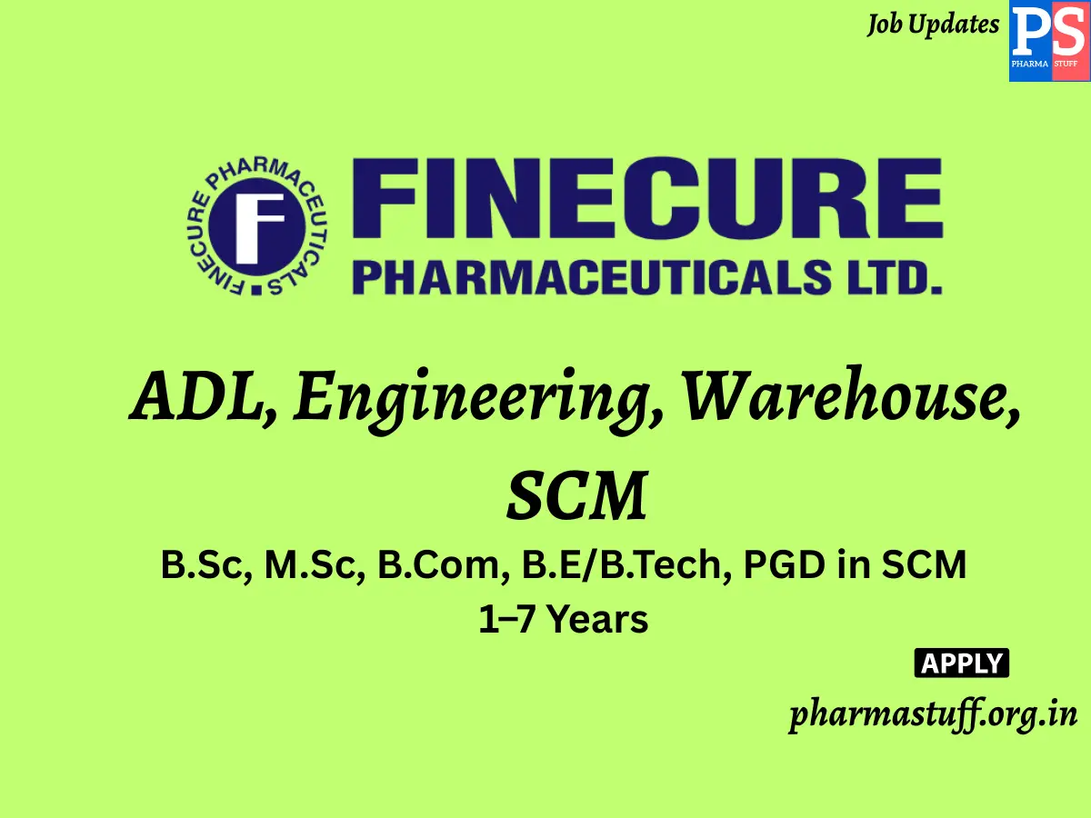 Finecure Pharmaceuticals Walk In ADL Engineering Warehouse SCM