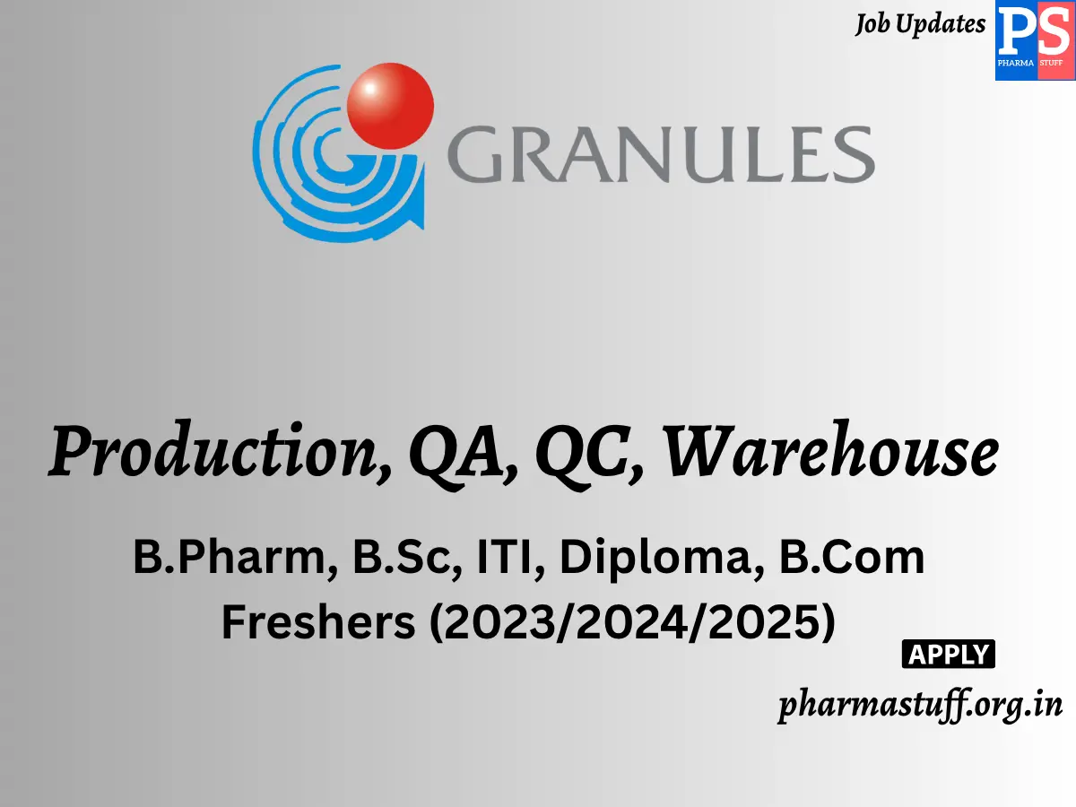 Granules Life Sciences Walk in Production QA QC Warehouse