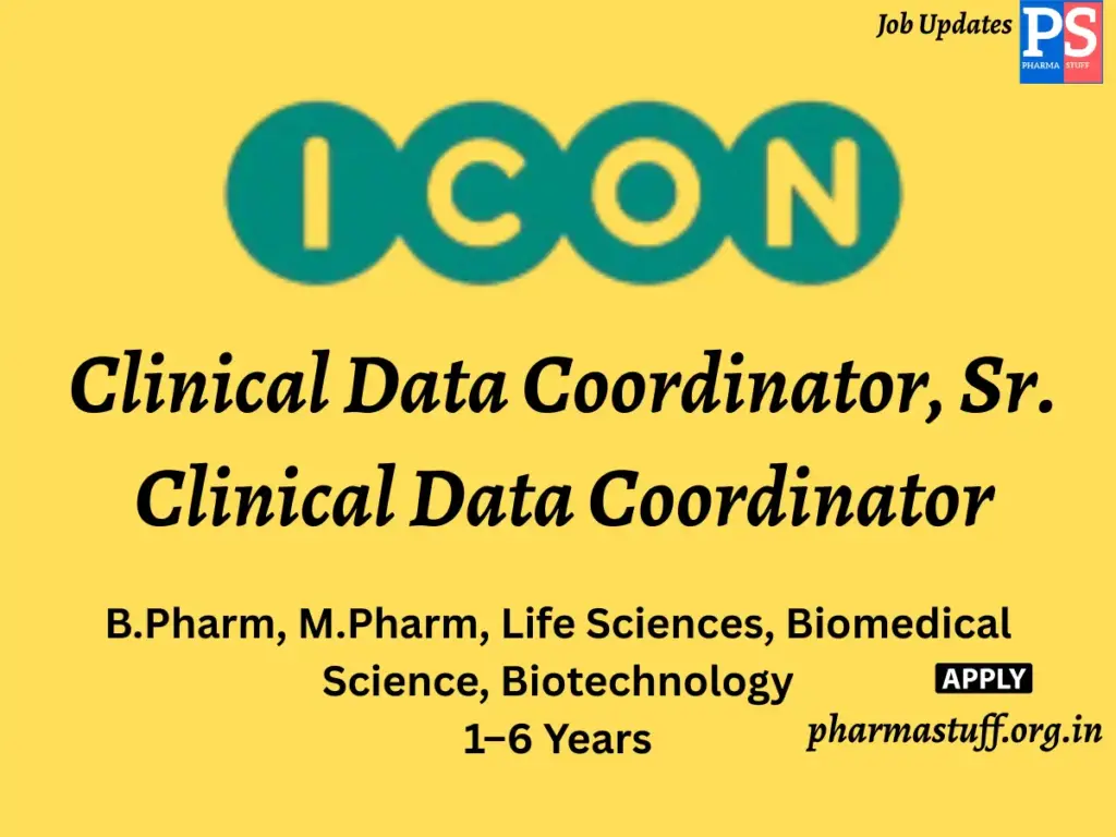 ICON Clinical Research Walk-In Clinical Data Coordinator, Sr. Clinical Data Coordinator