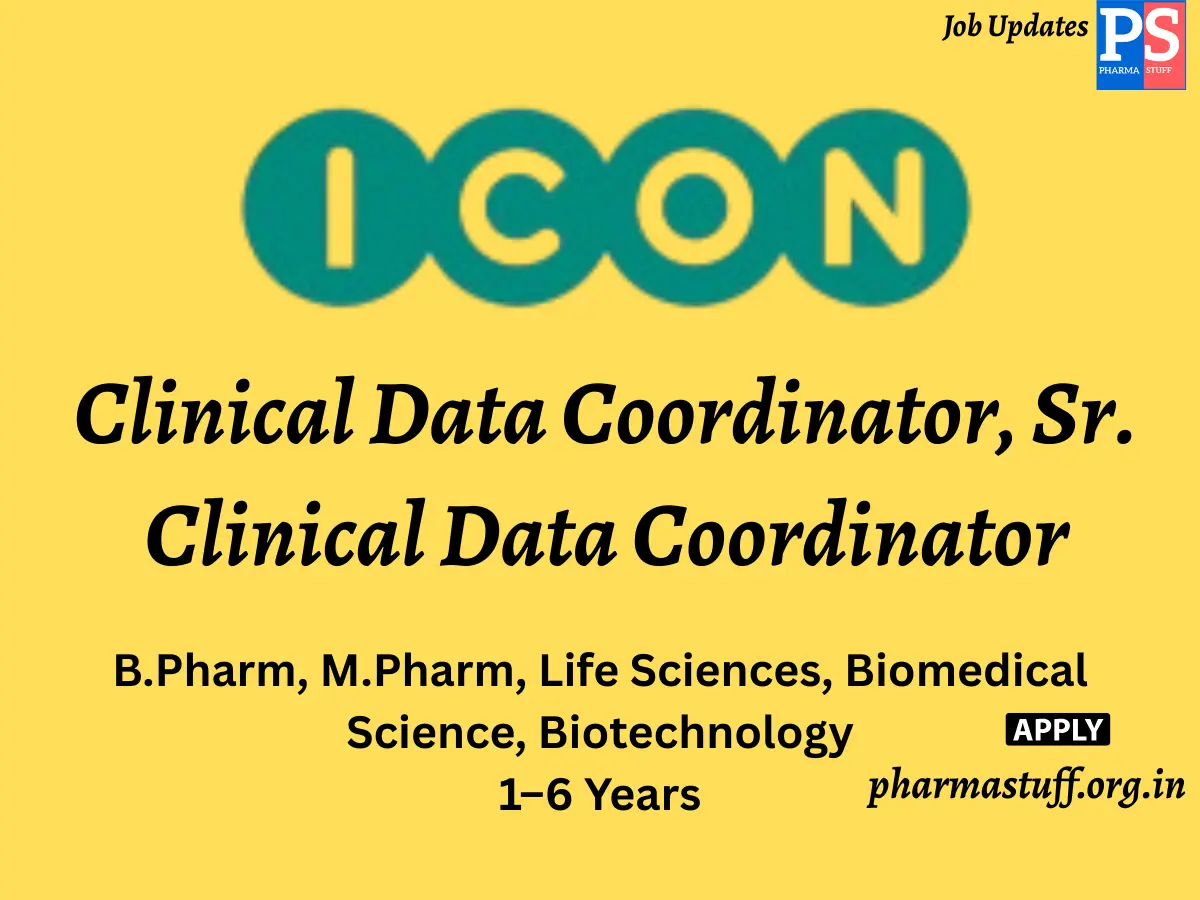 ICON Clinical Research Walk In Clinical Data Coordinator Sr. Clinical Data Coordinator