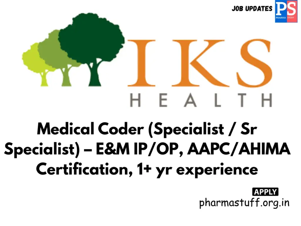 IKS Health Hiring Medical Coder Specialist