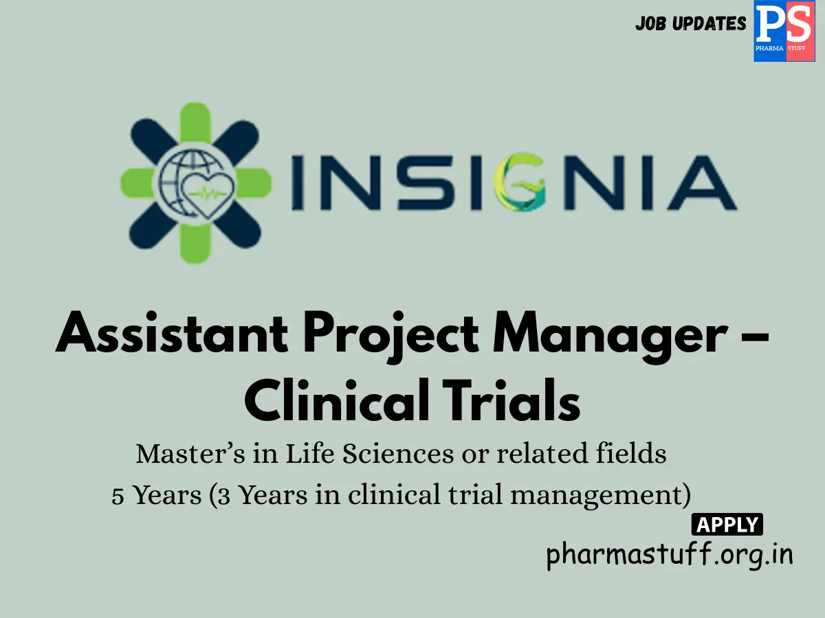 Insignia Clinical Services Hiring Assistant Project Manager – Clinical Trials