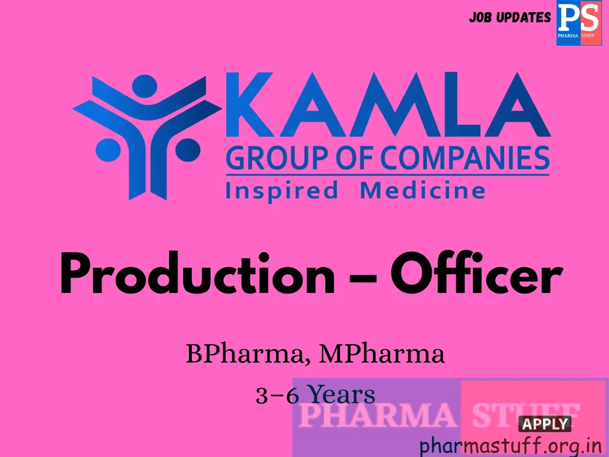 Kamla Group of Companies Hiring Production – Officer