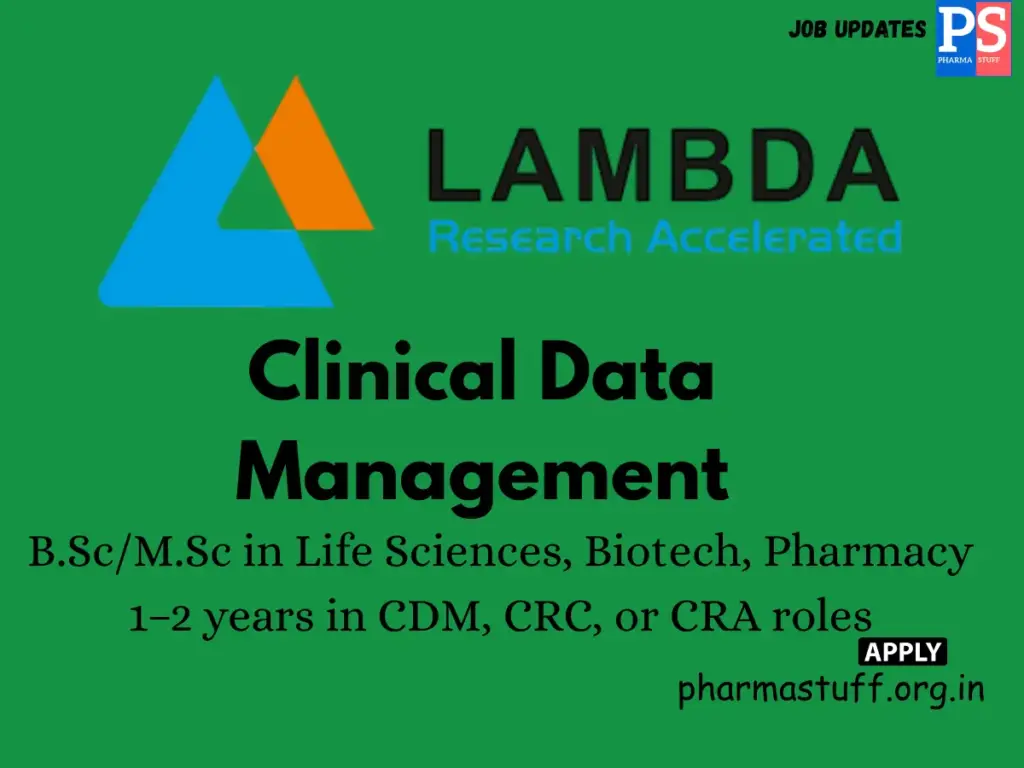 Lambda Therapeutic Research Hiring Clinical Data Management