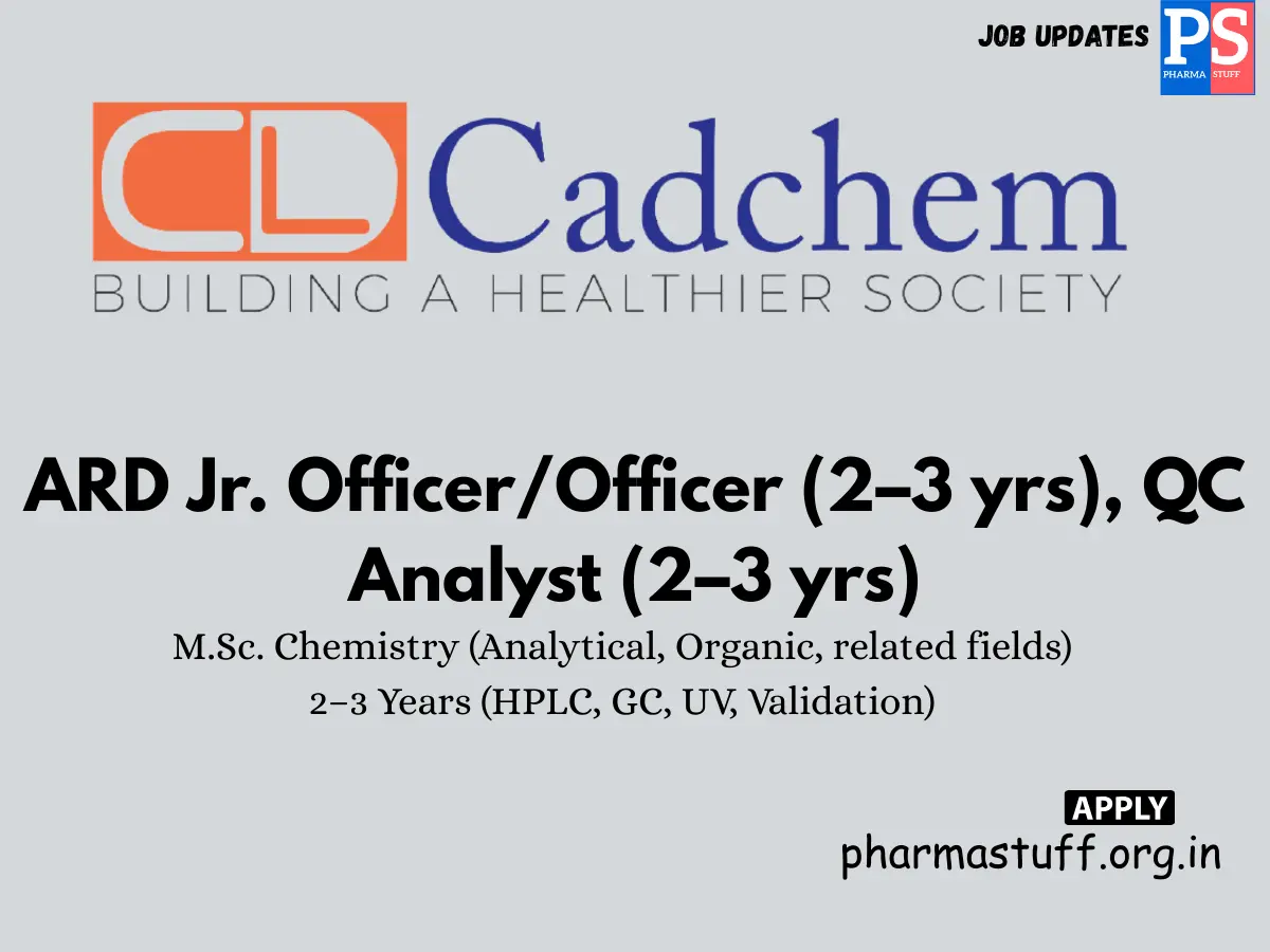 Leben Life Sciences hiring Sr. Executive Assistant Manager RD Formulation Development 1