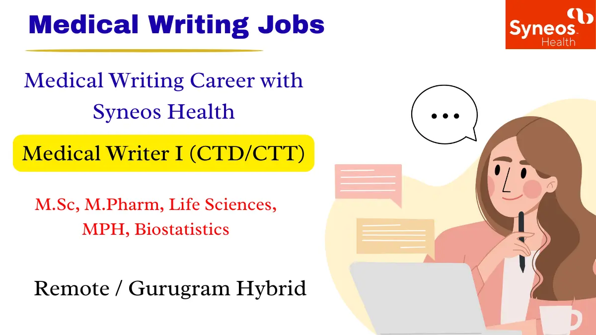 Medical Writer I CTD/CTT Vacancy | Syneos Health India