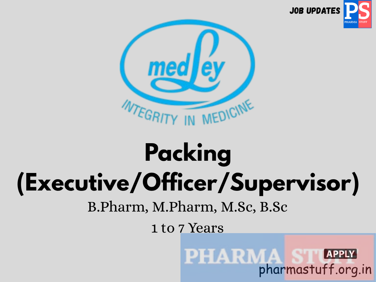 Medley Pharmaceuticals Walk In Packing