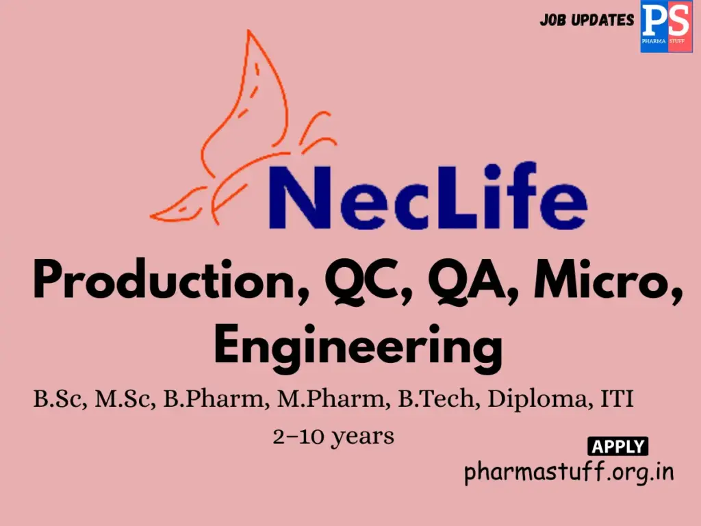 Nectar Lifesciences Walk-in Production, QC, QA, Micro, and Engineering