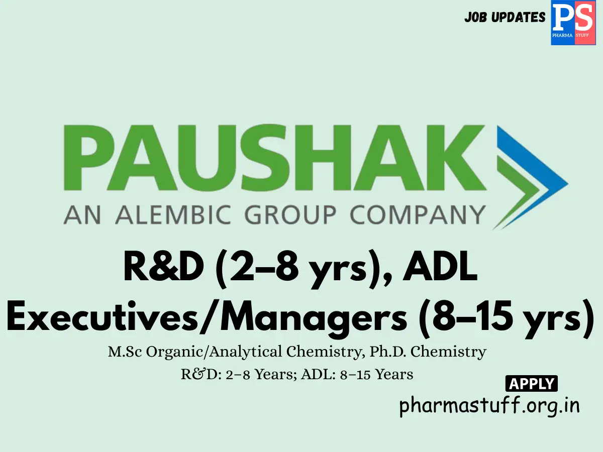Paushak Walk in Research Development Analytical Development Laboratory