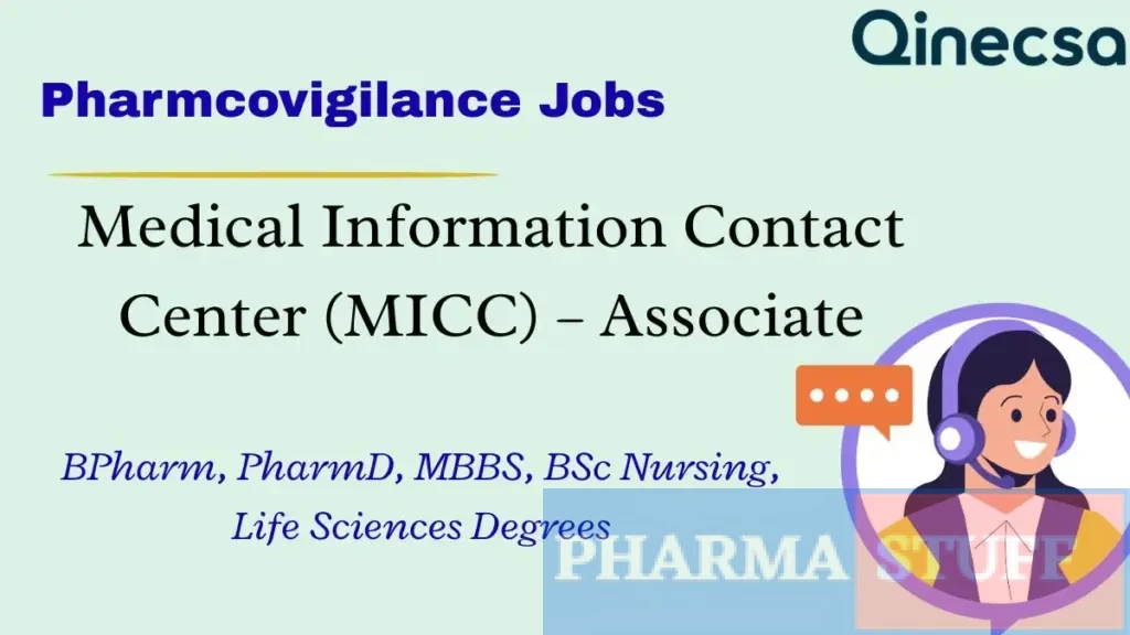 Qinecsa Solutions Hiring Pharmacovigilance MICC Jobs for Life Sciences Graduates