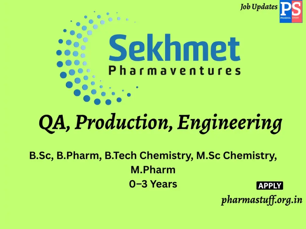Sekhmet Pharmaventures Walk-In QA, Production, Engineering