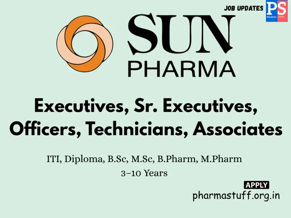 Sun Pharma Walk-in Production, QA & QC