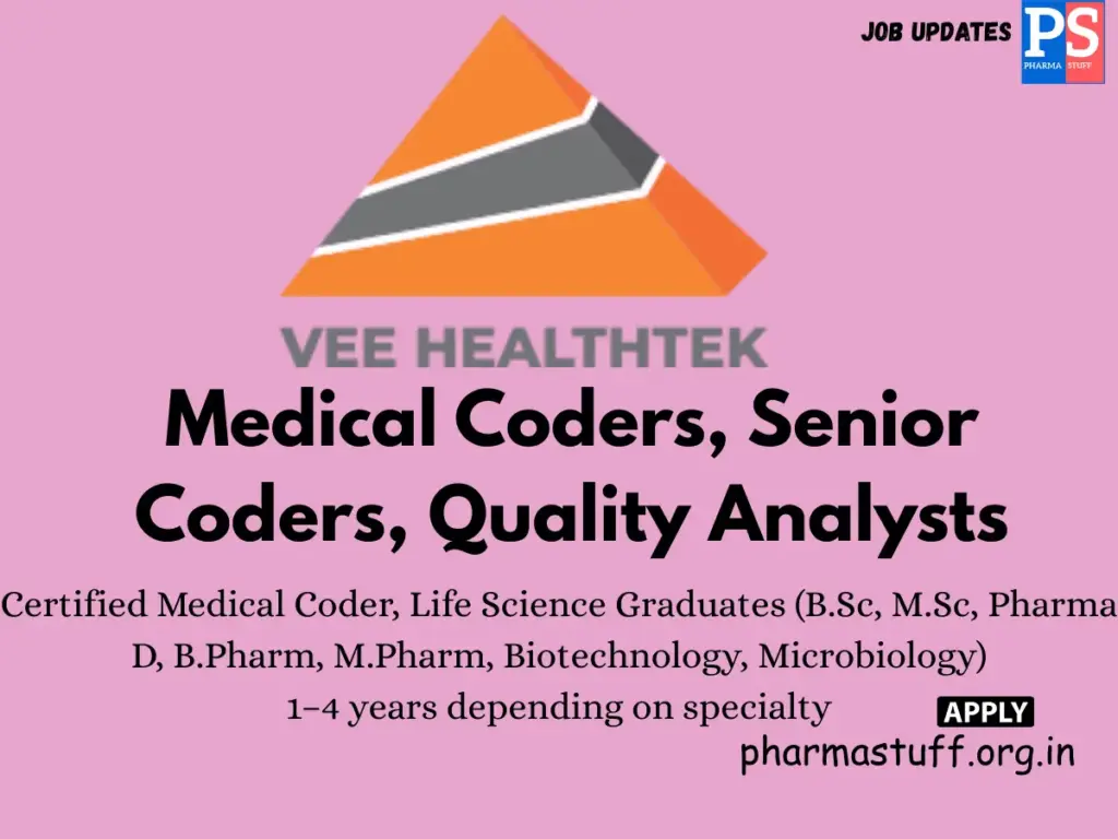 Vee Healthtek Hiring Medical Coders & Quality Analysts
