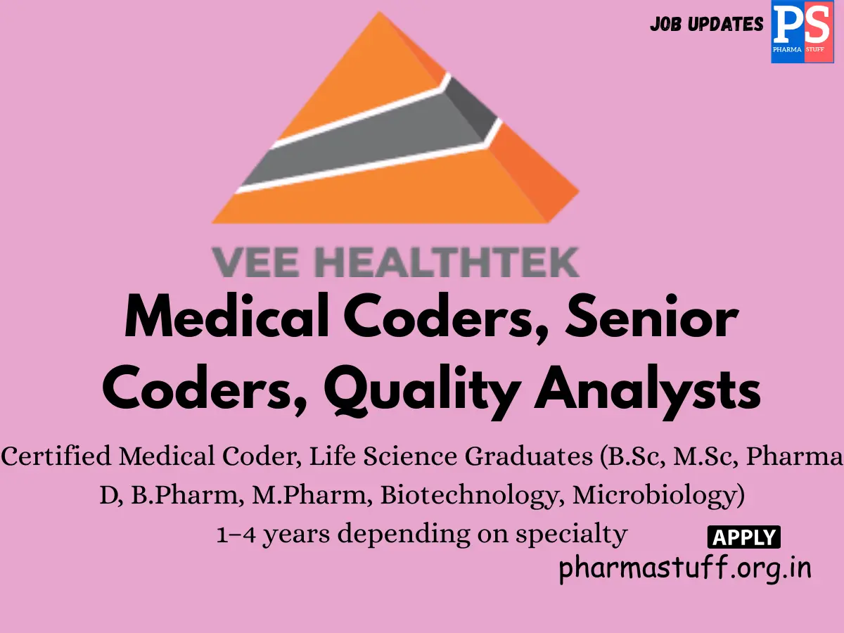 Vee Healthtek Hiring Medical Coders Quality Analysts