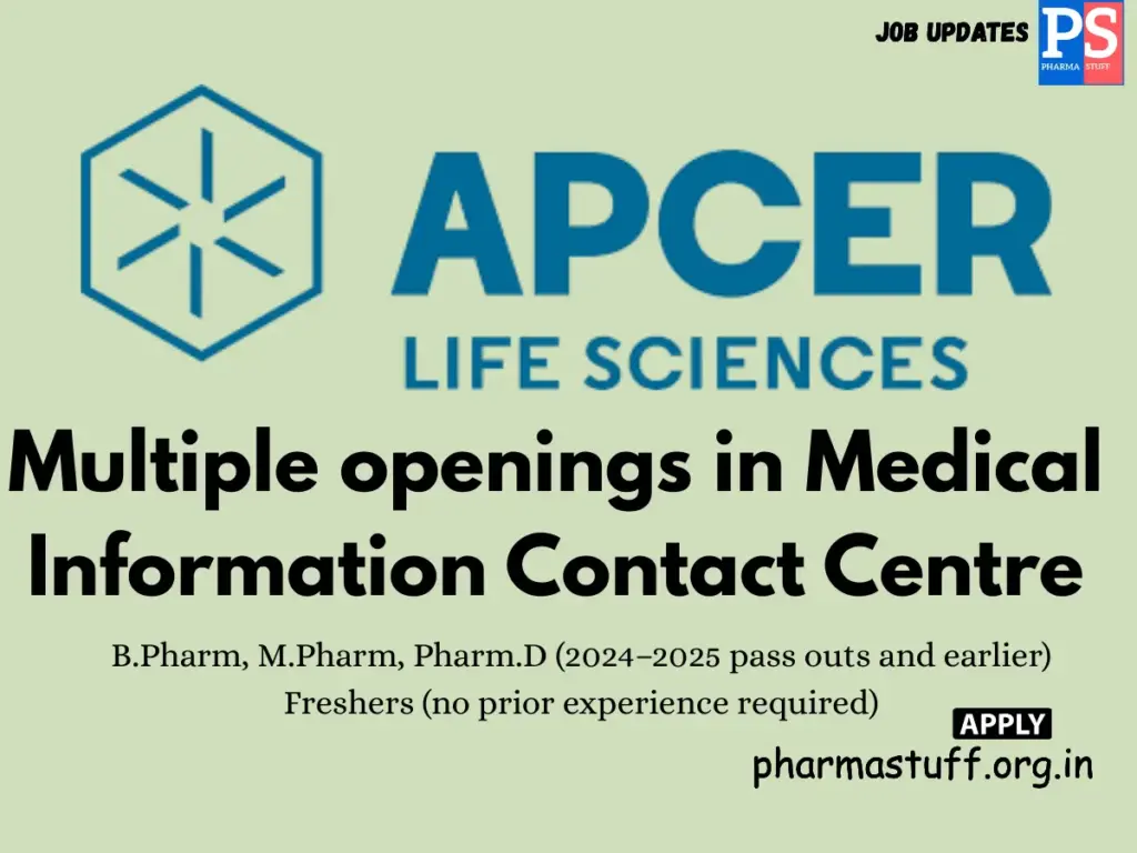 APCER Life Sciences Hiring Medical Information