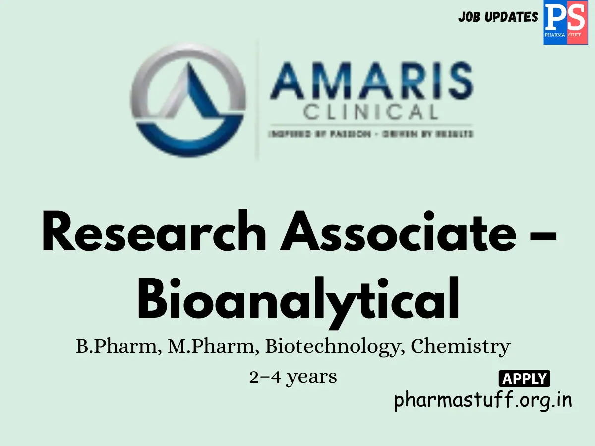 Amaris Clinical Hiring Research Associate – Bioanalytical