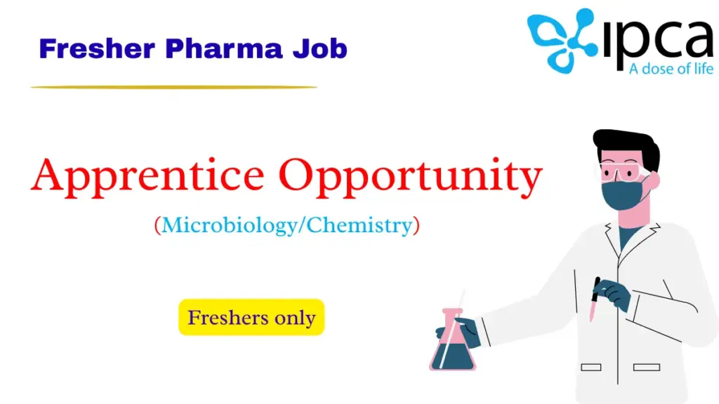 Apprentice Vacancy for MSc Microbiology/Chemistry Freshers | Ipca Laboratories