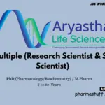 Aryastha Life Sciences Hiring Multiple (Research Scientist & Sr. Scientist)