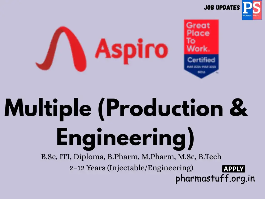 Aspiro Pharma Walk-in Production & Engineering 1 Aspiro Pharma Walk-in Production & Engineering