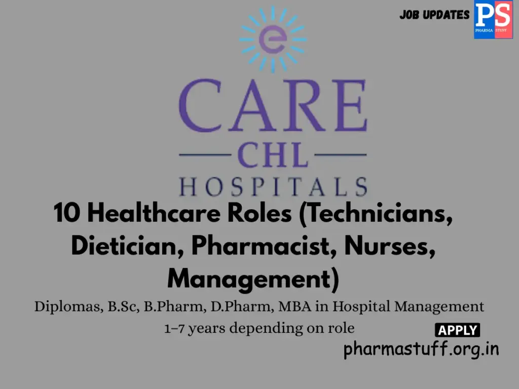 CARE CHL Hospitals Hiring for 10 healthcare