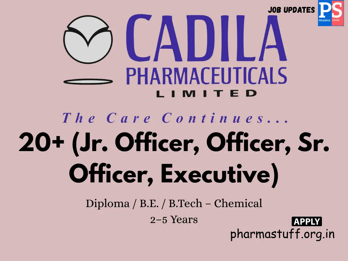 Cadila Pharmaceuticals Walk in Production Department
