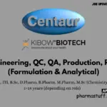 Centaur Pharmaceuticals Hiring Production, QA, QC, R&D, and Engineering