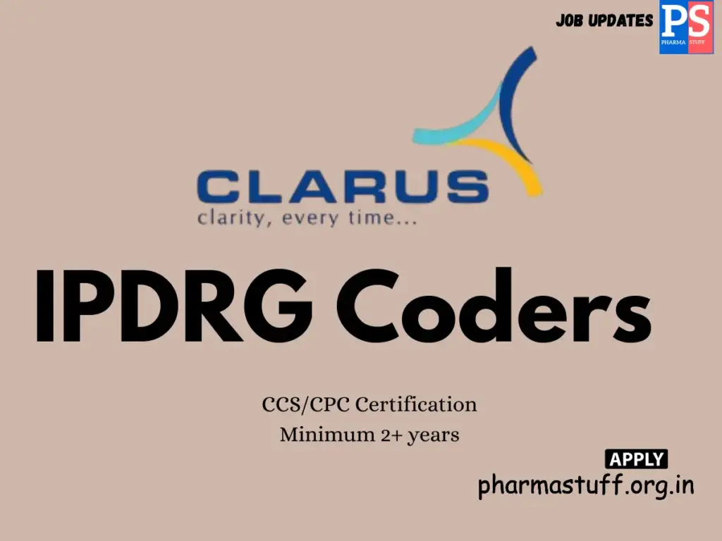 Clarus Hiring IPDRG Coders