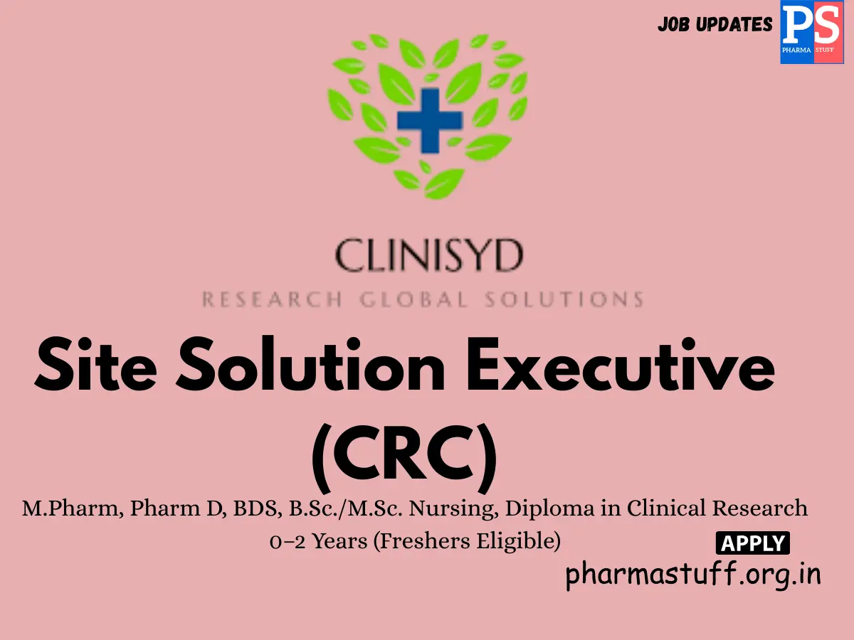 CliniSyd Research Hiring Site Solution Executive CRC