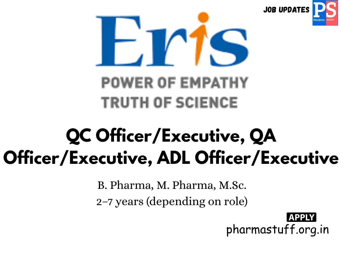 Eris Therapeutics Hiring QC QA ADL