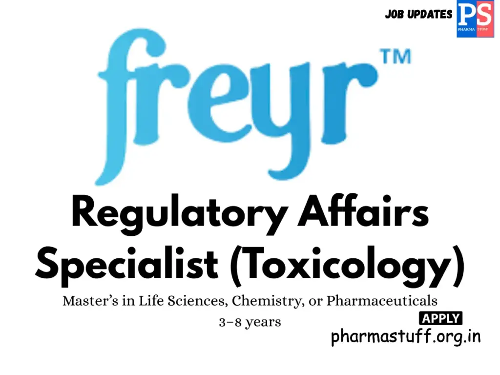 Freyr Solutions Hiring Regulatory Affairs Specialist
