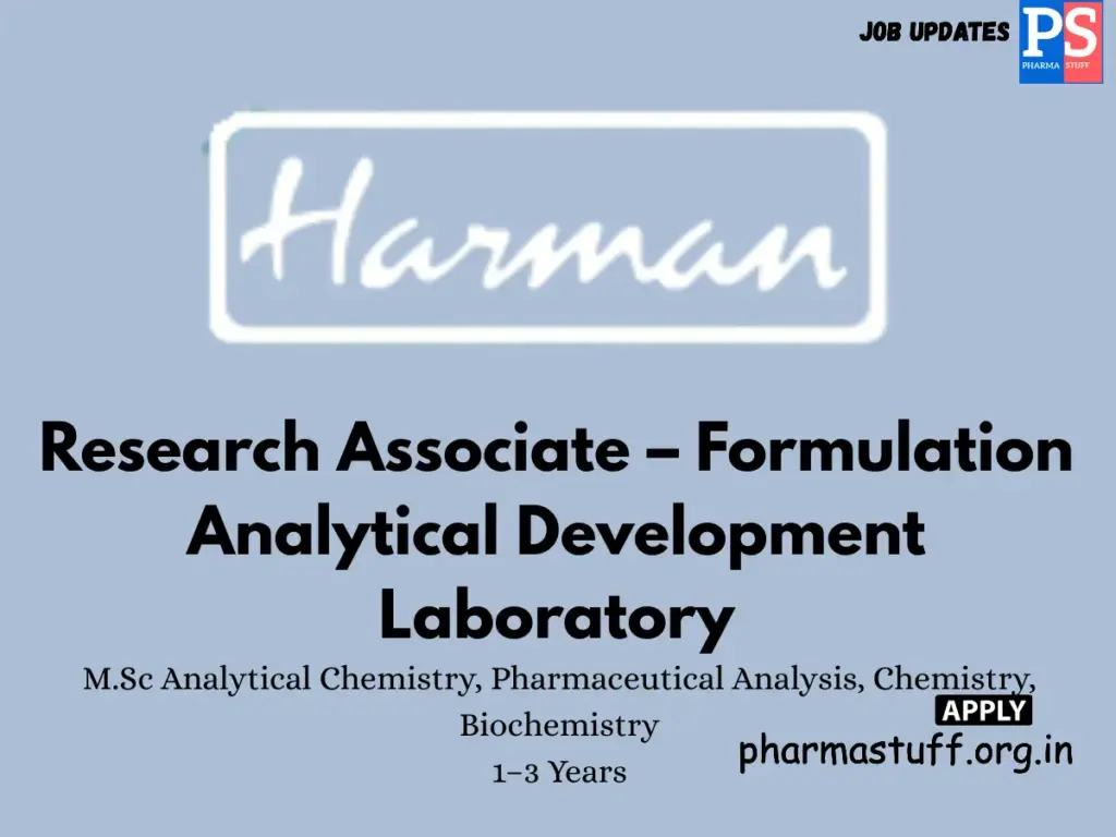 Harman Finochem Hiring Research Associate
